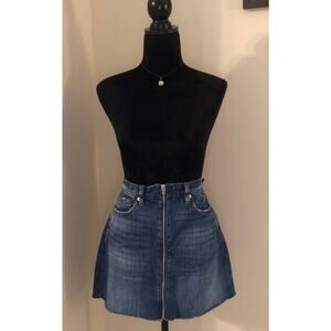 BLANKNYC Zip Front Mini Denim Skirt sz 26